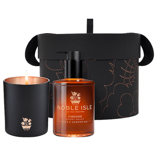 Luxury Fireside Shower Gel and Candle Duo