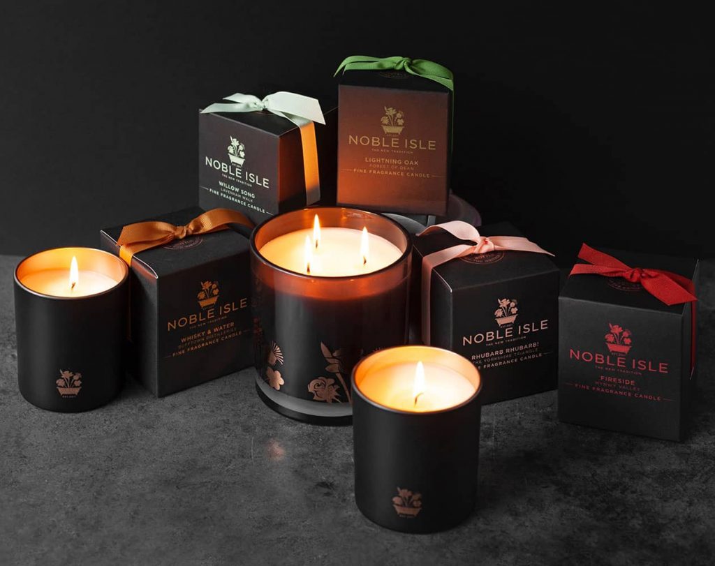 Fireside Glow Three Wick Candle Home Fragrance Noble Isle