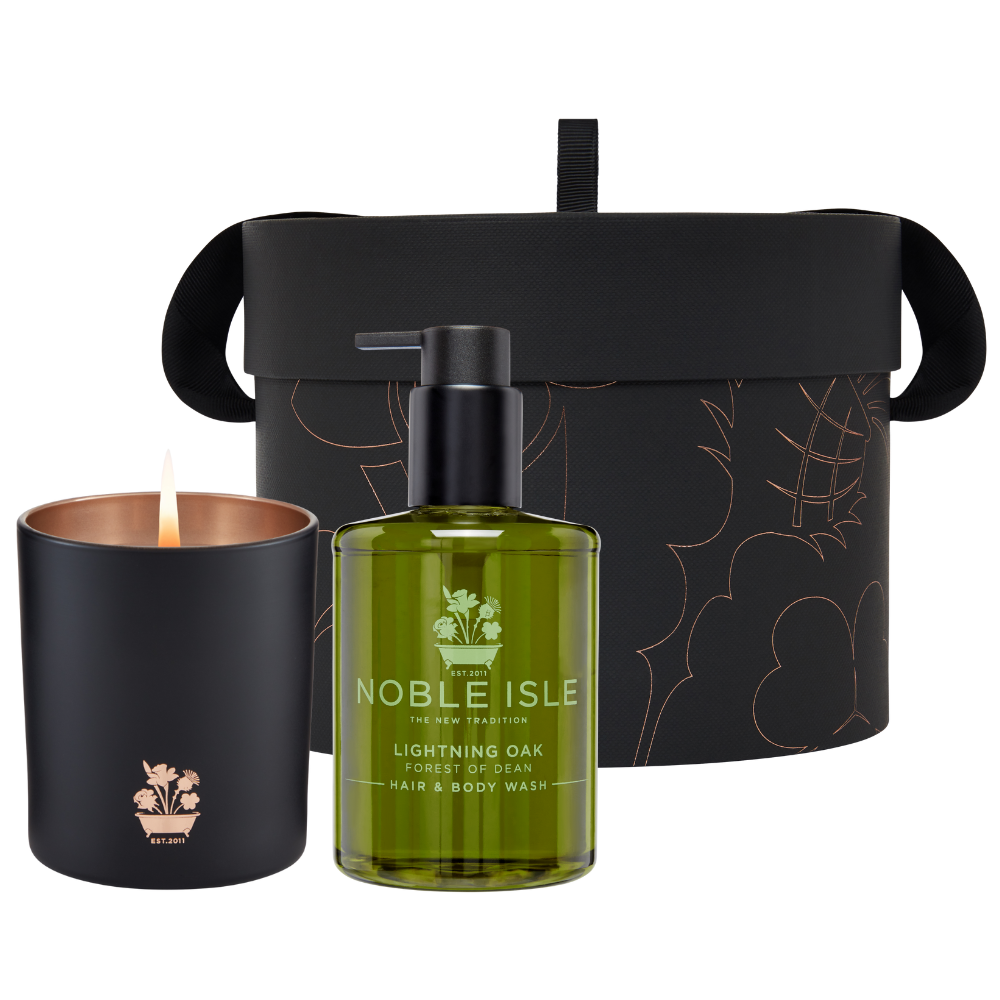 Lightning Oak Candle & Shower Gel Set